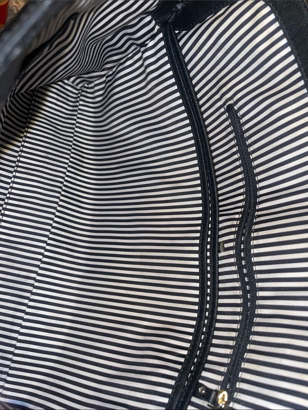 kate spade Black Saffiano Satchel with Gold Logo
